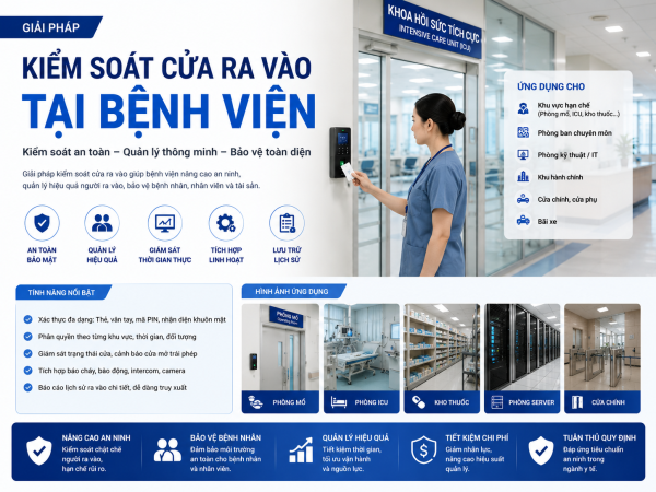 Giải pháp kiểm soát cửa ra vào tại Bệnh Viện