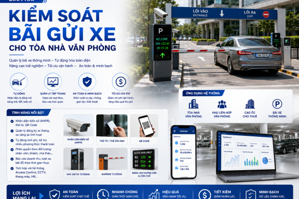 Giải pháp kiểm soát bãi gửi xe cho tòa nhà văn phòng