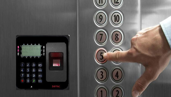Kiểm soát thang máy bằng vân tay cho văn phòng